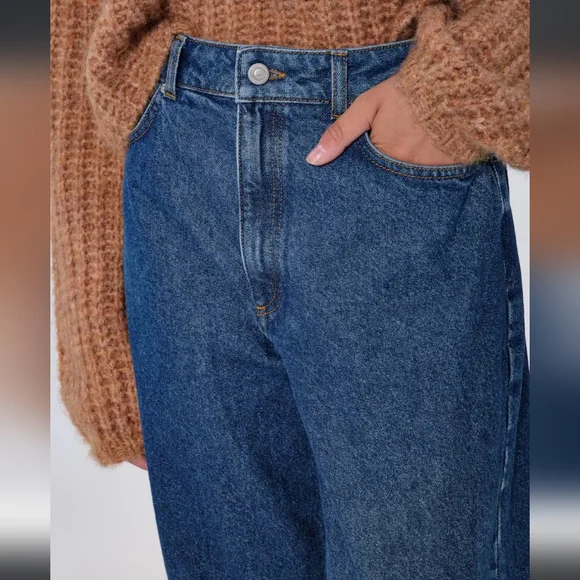 NWT ALIGNE Gigi High Rise Mid Wash Straight Leg Jeans